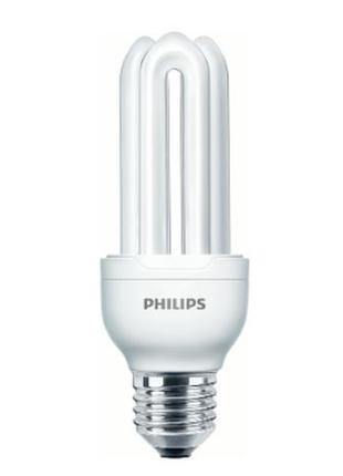 Компактная люминесцентная лампа (клл) philips genie 18w ww (2700к) e27 220-240v теплый свет