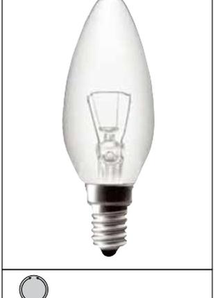Лампа накаливания свеча osram 40w/cl/230v/e14 прозрачная