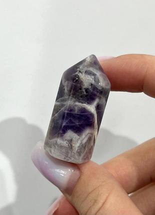 Великий натуральний камінь кристал аметист фіолетовий - сувенір багатогранник "олівець"