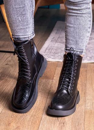 Ботинки женские fashion tootsie 2409 36 размер 23,5 см черный7 фото