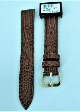 16 мм кожаный ремешок для часов condor 343.16.02 коричневый ремешок на часы из натуральной кожи2 фото