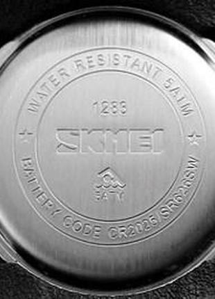 Skmei 1283 black-blue мужские часы для военных милитари секундомер будильник подсветка водонепроницаемые2 фото