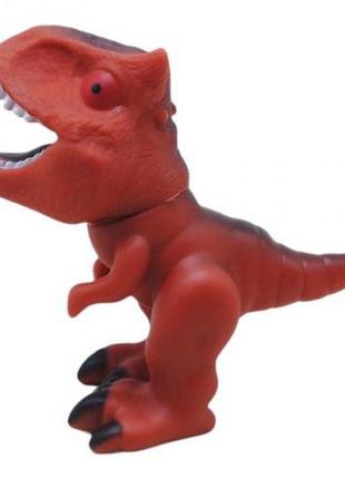 Резиновая игрушка "динозавр" (терракотовый)
