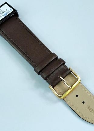 22 мм шкіряний ремінець для годинника condor 340.22.02 коричневий ремінець на годинник з натуральної шкіри5 фото
