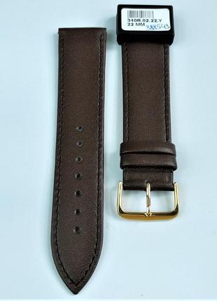 22 мм шкіряний ремінець для годинника condor 340.22.02 коричневий ремінець на годинник з натуральної шкіри2 фото