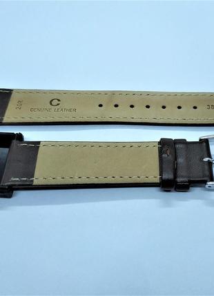 20 мм шкіряний ремінець для годинника condor 386.20.02 коричневий ремінець на годинник з натуральної шкіри6 фото
