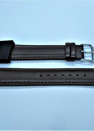 20 мм шкіряний ремінець для годинника condor 386.20.02 коричневий ремінець на годинник з натуральної шкіри7 фото