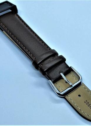 20 мм шкіряний ремінець для годинника condor 386.20.02 коричневий ремінець на годинник з натуральної шкіри3 фото
