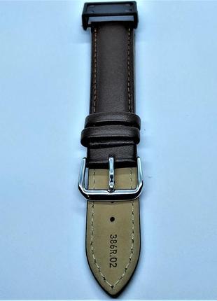 20 мм шкіряний ремінець для годинника condor 386.20.02 коричневий ремінець на годинник з натуральної шкіри4 фото