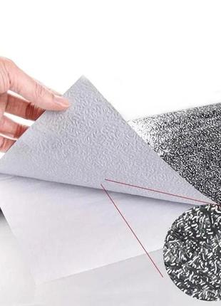 Кухонна маслостійка фольга самоклеюча для кухні 60см*3м / алюмінієва плівка для...