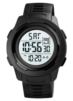 Skmei 1731bkwt black-white мужские часы для военных милитари секундомер будильник подсветка водозащита