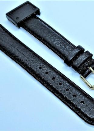 18 мм шкіряний ремінець для годинника condor 516l.18.01 чорний ремінець на годинник з натуральної шкіри