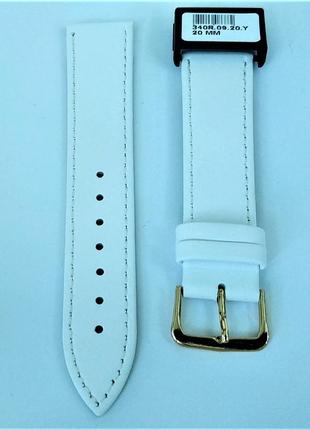 20 мм кожаный ремешок для часов condor 340.20.09 белый ремешок на часы из натуральной кожи2 фото