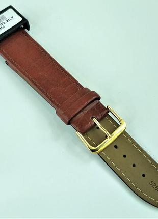 20 мм шкіряний ремінець для годинника condor 526.20.02 коричневий ремінець на годинник з натуральної шкіри5 фото
