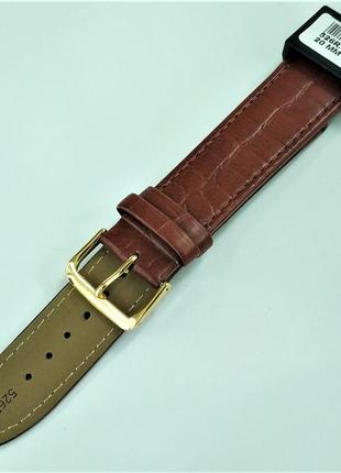 20 мм шкіряний ремінець для годинника condor 526.20.02 коричневий ремінець на годинник з натуральної шкіри7 фото