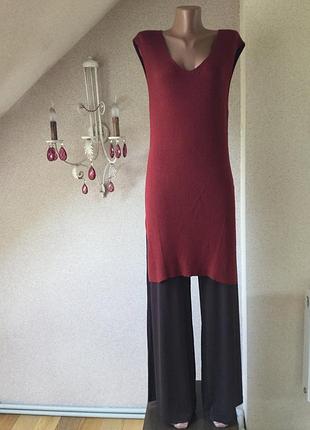 Трикотажна теракотова туничка від massimo duti.