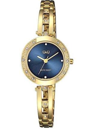 Часы q&q f639j002y оригинал классические женские наручные часы со стразами