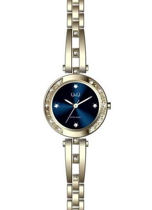 Часы q&q f639j002y оригинал классические женские наручные часы со стразами3 фото