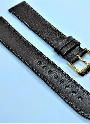 18 мм шкіряний ремінець для годинника condor 525l.18.02 коричневий ремінець на годинник з натуральної шкіри
