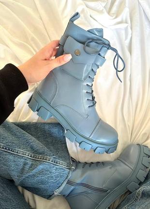 Boyfriend boots blue 36