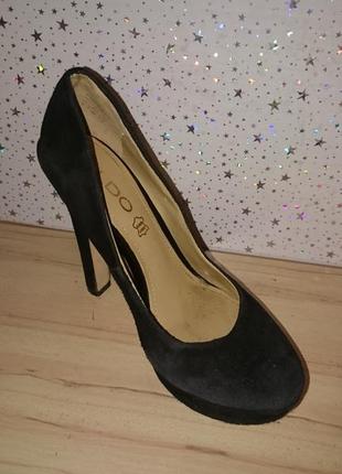 Туфли - "лабутены" aldo женские замшевые чёрные 362 фото