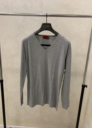 Тонкий светр лонгслів hugo boss сірий