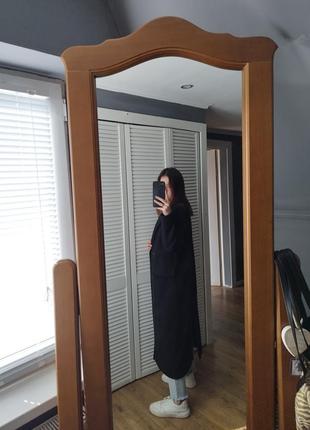 Чорне довге пальто розмір m5 фото