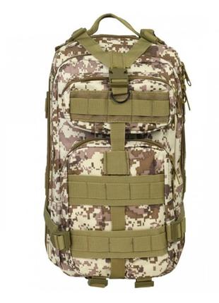 Рюкзак тактический dominator shadow 30l sand pixel-camouflage molle-система крепленый снаряжения3 фото