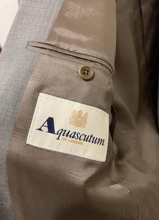 Класичний вінтажний піджак aquascutum сірий жакет блейзер5 фото