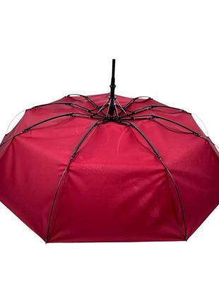 Бордова складна жіноча парасолька з квітами8 фото