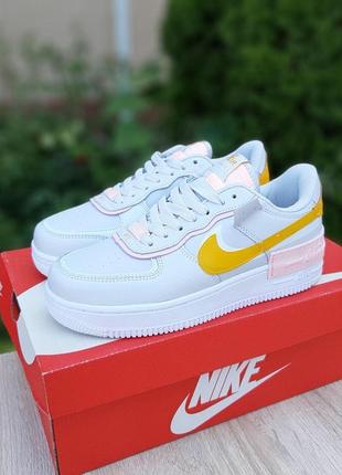 Кроссовки женские nike air force 1 shadow серые (найк аир форс шадоу, кросівки)3 фото