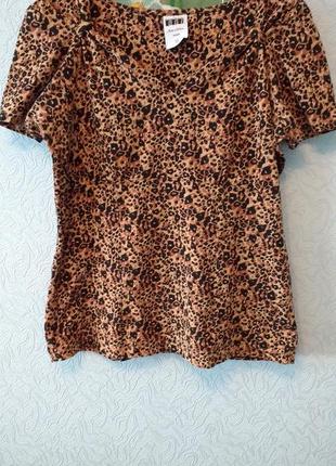 Блузка трикотаж с леопардовым принтом next