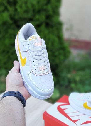 Кроссовки женские nike air force 1 shadow серые (найк аир форс шадоу, кросівки)5 фото