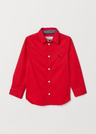 Стильная красная рубашка h&m