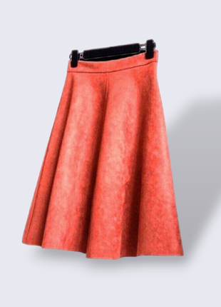 Замшевая бархатная короткая юбка