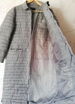 Женская удлиненная стеганая куртка пальто4 фото