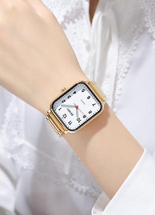 Skmei 1954gdwt gold-white, годинник, білий, золотий, стильний, міцний, чоловічий, на кожен день, механічний3 фото