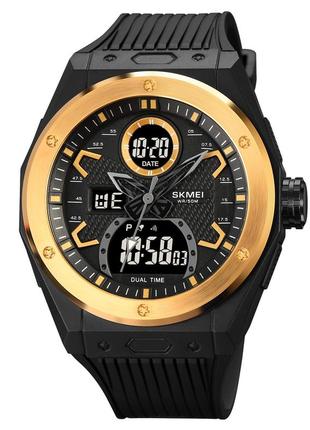 Skmei 2013gd gold, годинник, чорний, золотий, стильний, міцний, чоловічий, на кожен день, електронний