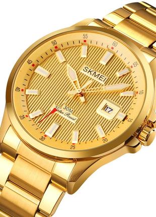 Skmei 1654gd gold, годинник, колір золотий, стильні, на кожен день2 фото