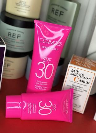 ☀️сонцезахисний крем spf-30 dermo 28🥰 з антивіковою дією що зменшує зморшки