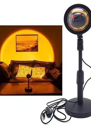 Проекційна led лампа-світильник ефект заходу сонця "sunset red"