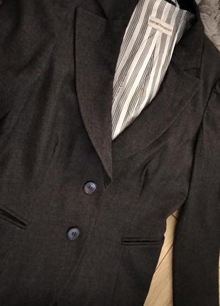 Базовий  однобортний  шерстяний піджак emporio armani4 фото