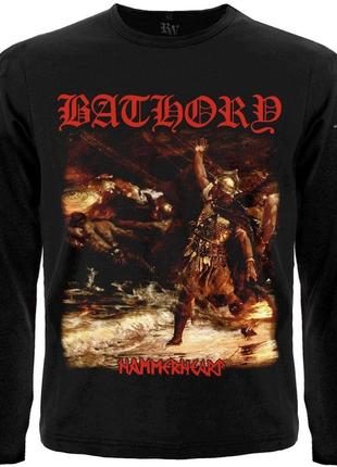 Футболка з довгим рукавом bathory "hammerheart", размер m