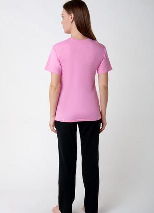 Жіноча легка піжама бавовняна, комплект домашній жіночий штани та футболка8 фото