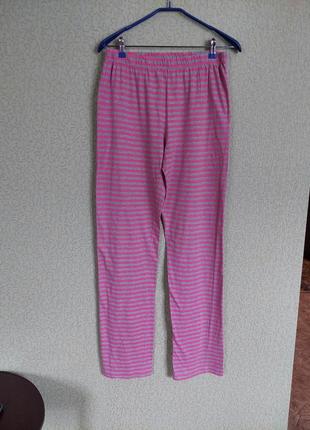 Піжамні штани в сіро-рожеву смужку  100% котон7 фото