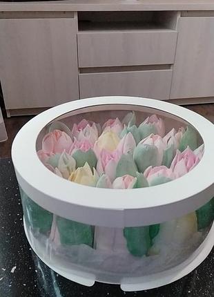 Тубус с зефирными цветами🌸