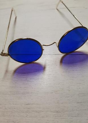 Сині круглі окуляри2 фото