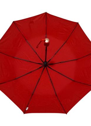 Червона складана жіноча парасолька з квітами6 фото