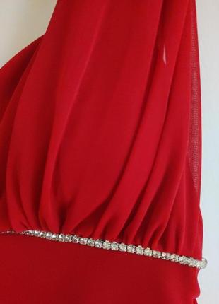 Длинное красное платье, платье красное, платье на выпускной4 фото