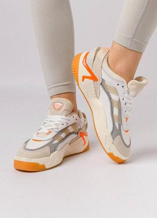 Жіночі кросівки adidas originals niteball ll white beige orange9 фото
